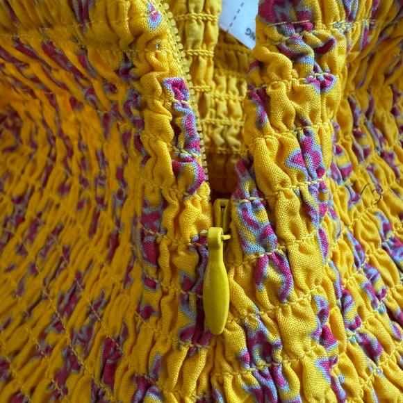 J Crew Mermaid smocked skirt-100% cotton-made in India-MIDI Length Sz 12 - Picture 5 of 10